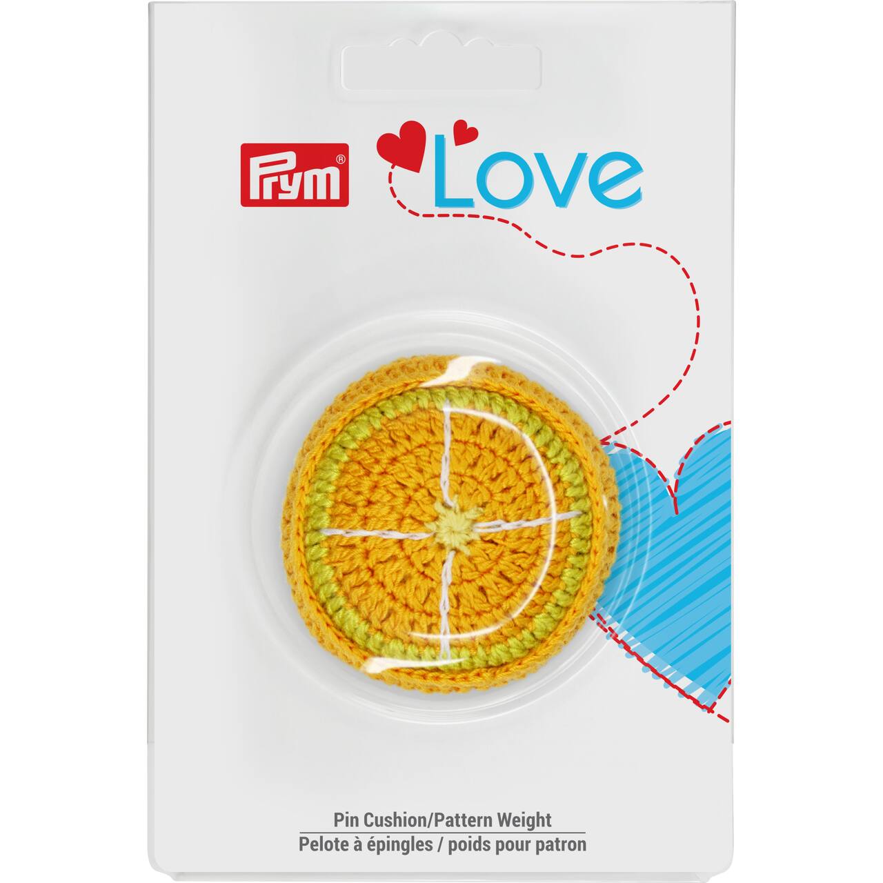 Prym® Love Orange Pin Cushion & Pattern Weight